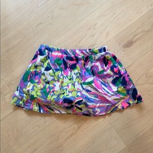 Lilly Pulitzer Pink and Blue Skort with Elastic Waistband